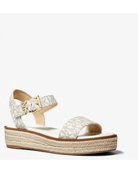 Michael Kors - Richie Logo Platform Espadrille Sandal - Lyst