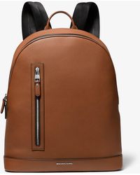 Michael Kors - Hudson Slim Pebbled Leather Backpack - Lyst