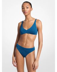 MICHAEL Michael Kors - Mk Rhinestone-Embellished Bikini Top - Lyst