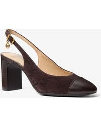 MICHAEL Michael Kors - Michael Kors Piper Flex Suede Slingback Pump - Lyst