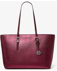 MICHAEL Michael Kors - Mkbolso Tote Quinn Grande Metalizado Con Logotipo - Lyst
