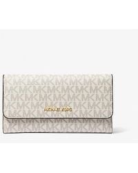 Michael Kors - Jet Set Large Logo Trifold Wallet - Lyst