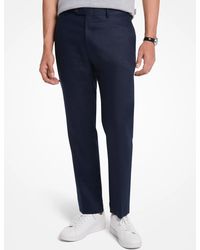 Michael Kors - Mk Finn Straight-Fit Linen Trousers - Lyst