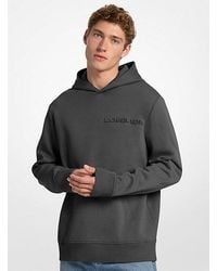 Michael Kors - Embossed Logo Cotton Blend Hoodie - Lyst