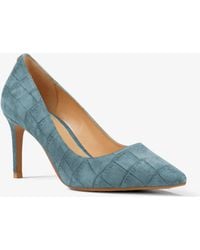 MICHAEL Michael Kors - Mk Alina Flex Crocodile Embossed Suede Pump - Lyst