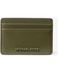 MICHAEL Michael Kors - Mk Jet Set Pebbled Leather Card Case - Lyst