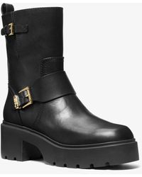 MICHAEL Michael Kors - Perry Leather Ankle Boots - Lyst