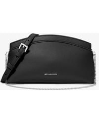 MICHAEL Michael Kors - Mk Athena Small Leather Convertible Clutch - Lyst