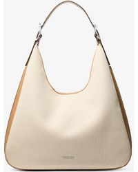 MICHAEL Michael Kors - Mk Nolita Large Two-Tone Canvas Hobo Shoulder Bag - Lyst