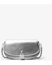 Michael Kors - Mk Mila Small Metallic Leather Shoulder Bag - Lyst