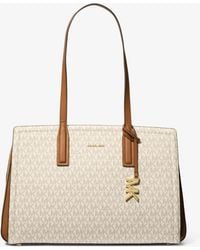 Michael Kors - Laila Medium Signature Logo Tote Bag - Lyst