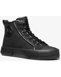 MICHAEL Michael Kors - Mk Evy Canvas High-Top Trainers - Lyst