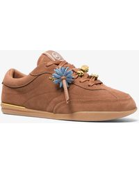 MICHAEL Michael Kors - Mk Nolan Embellished Suede Trainers - Lyst