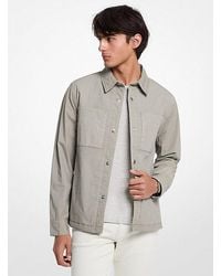 Michael Kors - Mk Garment-Dyed Stretch Cotton Poplin Shirt Jacket - Lyst