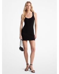 MICHAEL Michael Kors - Mk Robe Débardeur En Viscose Extensible Côtelée - Lyst