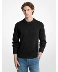 Michael Kors - Michael Kors Ribbed Wool Crewneck Sweater - Lyst