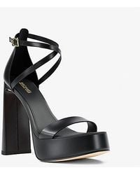 Michael Kors - Cami Leather Platform Sandal - Lyst