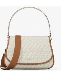 MICHAEL Michael Kors - Mk Holmes Medium Signature Logo Convertible Messenger Bag - Lyst