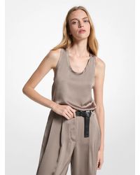 MICHAEL Michael Kors - Mk Satin Racerback Vest - Lyst