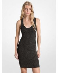 MICHAEL Michael Kors - Metallic Ribbed Knit Tank Dress - Lyst