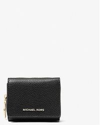 Michael Kors - Mk Empire Small Pebbled Leather Tri-Fold Wallet - Lyst