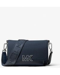 Michael Kors - Hudson Textured Leather Crossbody Bag - Lyst