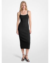 MICHAEL Michael Kors - Chain Ribbed Stretch Knit Midi Dress - Lyst
