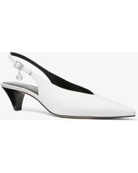 MICHAEL Michael Kors - Michael Kors Tonya Leather Slingback Pump - Lyst