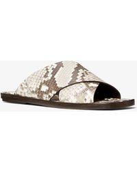 michael michael kors kippy embellished leather slide sandal