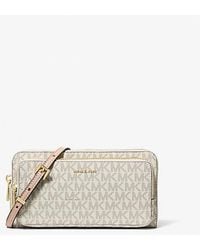 Michael Kors - Jet Set Large Signature Logo Convertible Crossbody Bag - Lyst