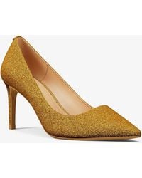 MICHAEL Michael Kors - Mk Alina Glitter Embellished Leather Pump - Lyst