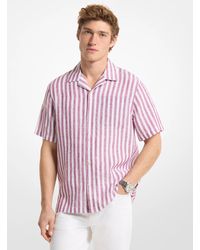 Michael Kors - Striped Camp-collar Shirt - Lyst