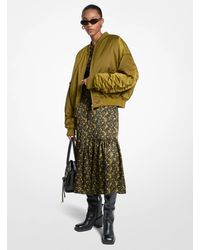 MICHAEL Michael Kors - Mk Satin Ciré Bomber Jacket - Lyst