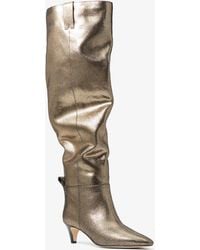 Michael Kors - Michael Kors Daniela Metallic Leather Boot - Lyst