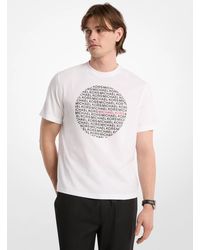 Michael Kors - Mk Circle Logo Cotton Jersey T-Shirt - Lyst