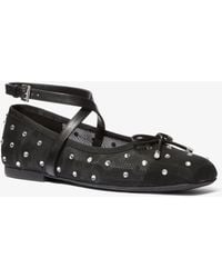 MICHAEL Michael Kors - Mk Collette Embellished Mesh Ballet Flat - Lyst