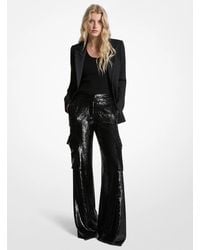 MICHAEL Michael Kors - Mk Sequined Georgette Cargo Trousers - Lyst