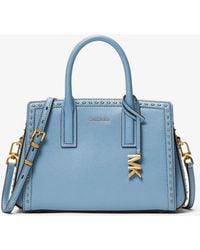 MICHAEL Michael Kors - Mk Laila Small Studded Leather Satchel - Lyst