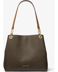 MICHAEL Michael Kors - Mk Kensington Large Signature Logo Tote Bag - Lyst