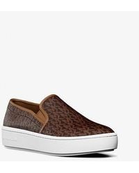 Michael Kors - Teddi Signature Logo Slip-On Sneaker - Lyst