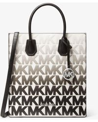 Michael Kors Mercer Medium Logo And Leather Accordion Crossbody Bag | Lyst
