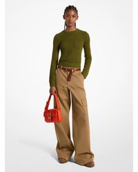 MICHAEL Michael Kors - Merino Wool Mesh Sweater - Lyst