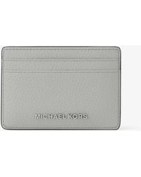 MICHAEL Michael Kors - Mk Pebbled Leather Card Case - Lyst