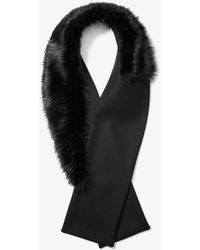 Michael Kors - Mk Wool Melton Faux Fur Stole - Lyst
