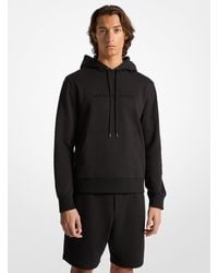 Michael Kors - Mk Pull À Capuche En Mélange De Coton Avec Logo En Relief - Lyst