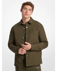 Michael Kors - Mk Stretch Cotton Padded Shirt Jacket - Lyst