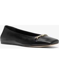 MICHAEL Michael Kors - Mk Lena Leather Ballet Flat - Lyst