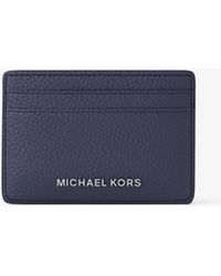MICHAEL Michael Kors - Mk Pebbled Leather Card Case - Lyst