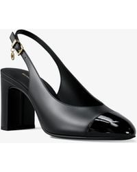 MICHAEL Michael Kors - Michael Kors Piper Flex Leather Slingback Pump - Lyst