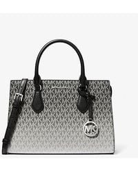 Michael Kors - Sheila Medium Ombré Signature Logo Satchel - Lyst